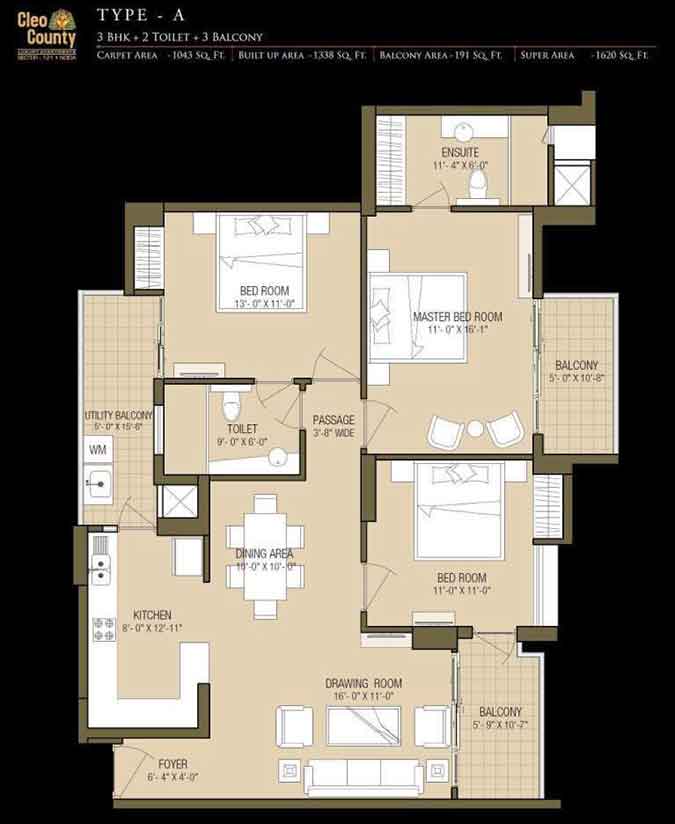 ABA Cleo County sample flat & apartments Sector 121 Noida